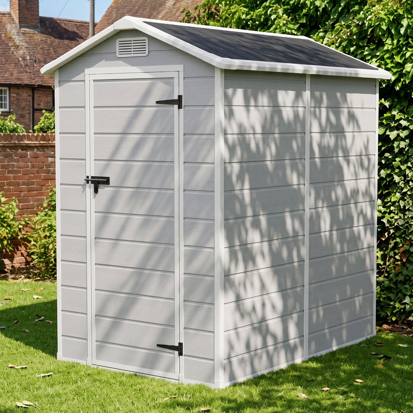 4x6 Ft Outdoor Garden Plastic Storage Shed | Grey