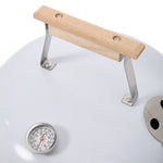 Portable Charcoal Grill With Lid, Built-in Thermometer, Heat-resistant Handle