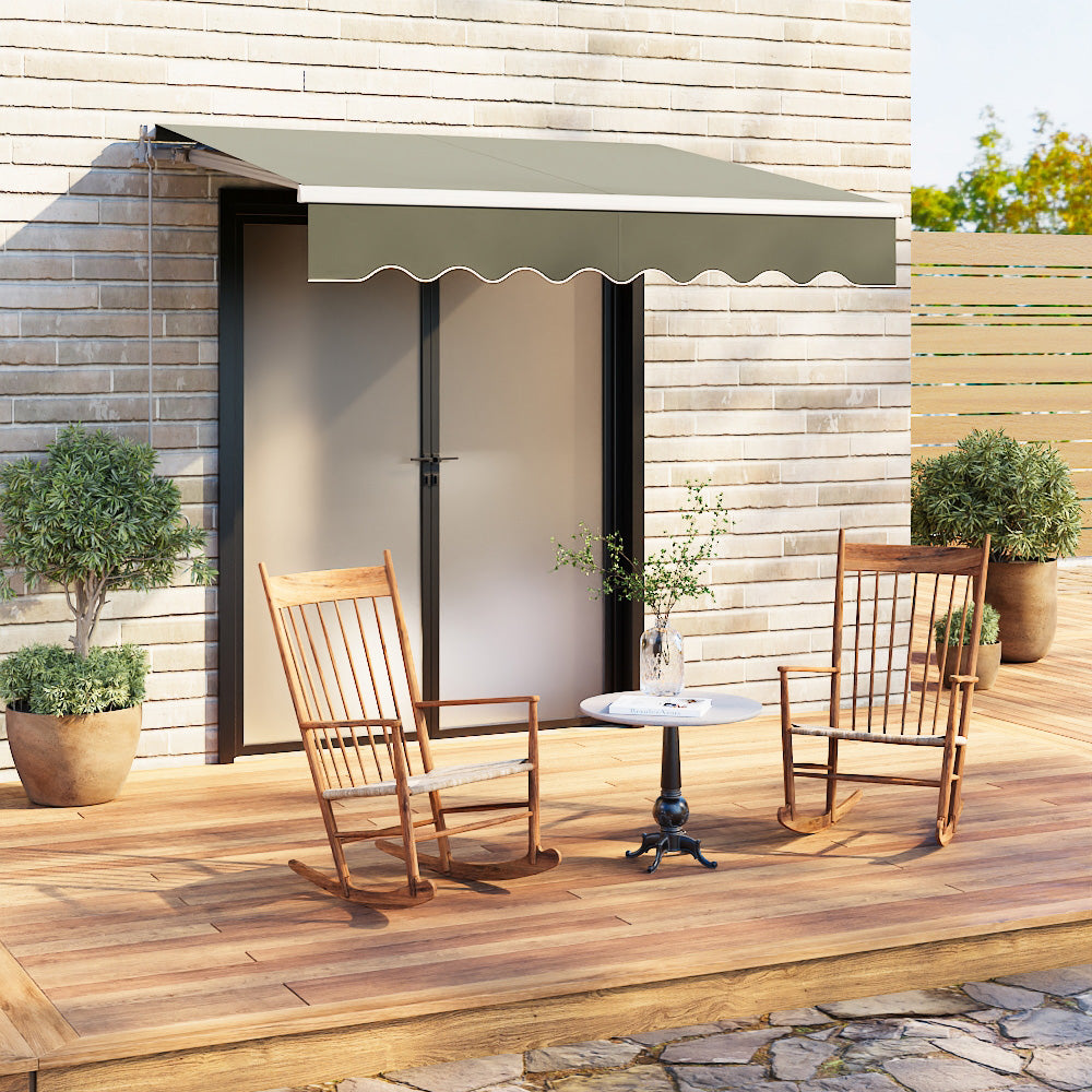 250cm W X 200cm D Outdoor Retractable Patio Awning For Window And Door | One Size
