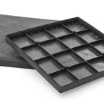 Stomp Stone Square Rubber Stepping Stones - Slate | Set of 10 | Slate