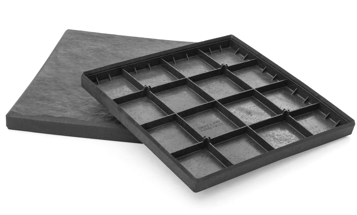 Stomp Stone Square Rubber Stepping Stones - Slate | Set of 2 | Slate