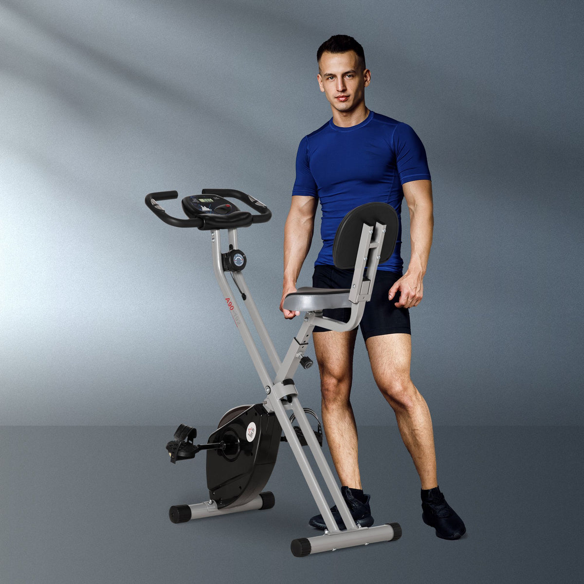 Magnetic Resistance Exercise Bike Foldable | Grey