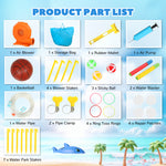 AIYAPLAY Inflatable Bouncy Castle For Kids Sharks Theme With Slide, Ball Pit
