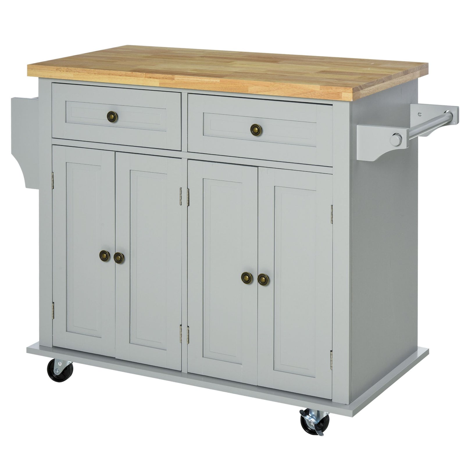 Microwave Island With Storage, Drawers