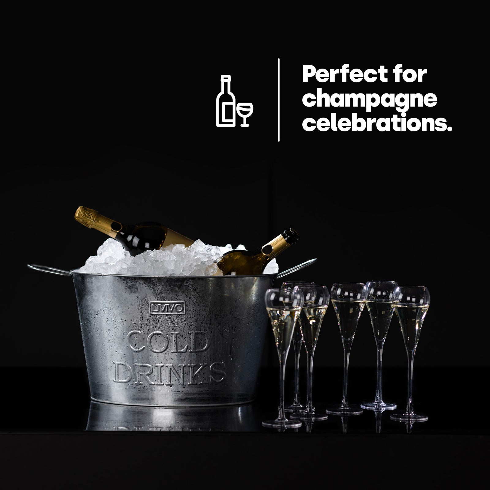 Galvanised Ice Bucket & Champagne Bath