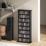 Cd Storage Unit Dvd Tower Blu-ray Storage Shelf For Office | Small | Black