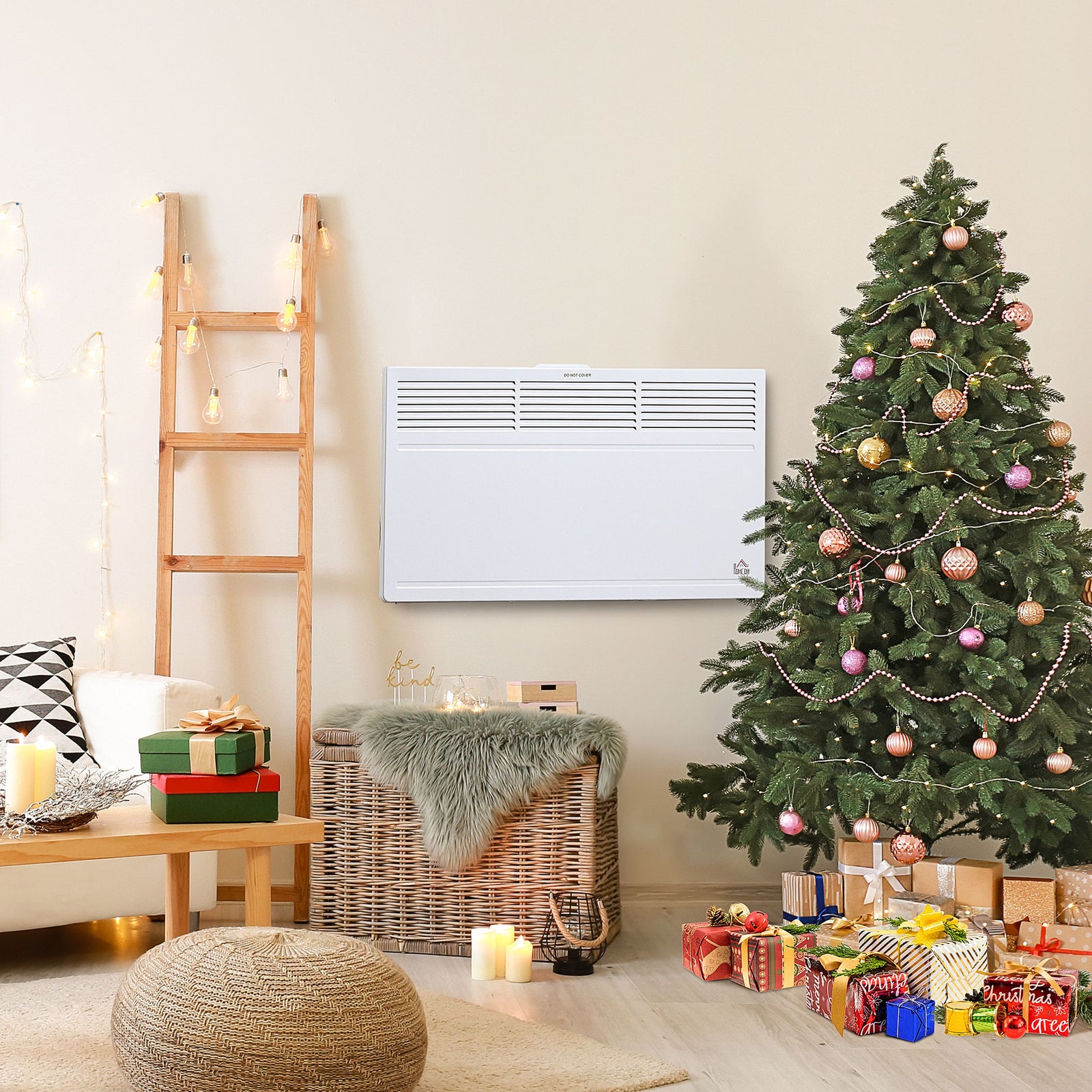 Convector Radiator Heater With Adjustable Thermostat Safety | One Size | White