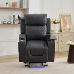 Byron Electric Riser Recliner Chair With Massage And Heat, Drink Cooler, Table | Grey