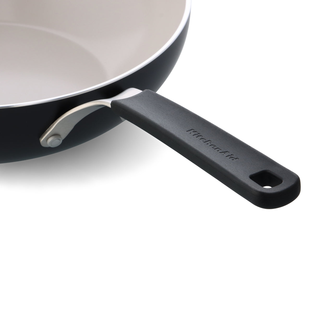 KitchenAid Cookware Coloured Aluminium Wok, Pfas Free, 28cm, Matt Black