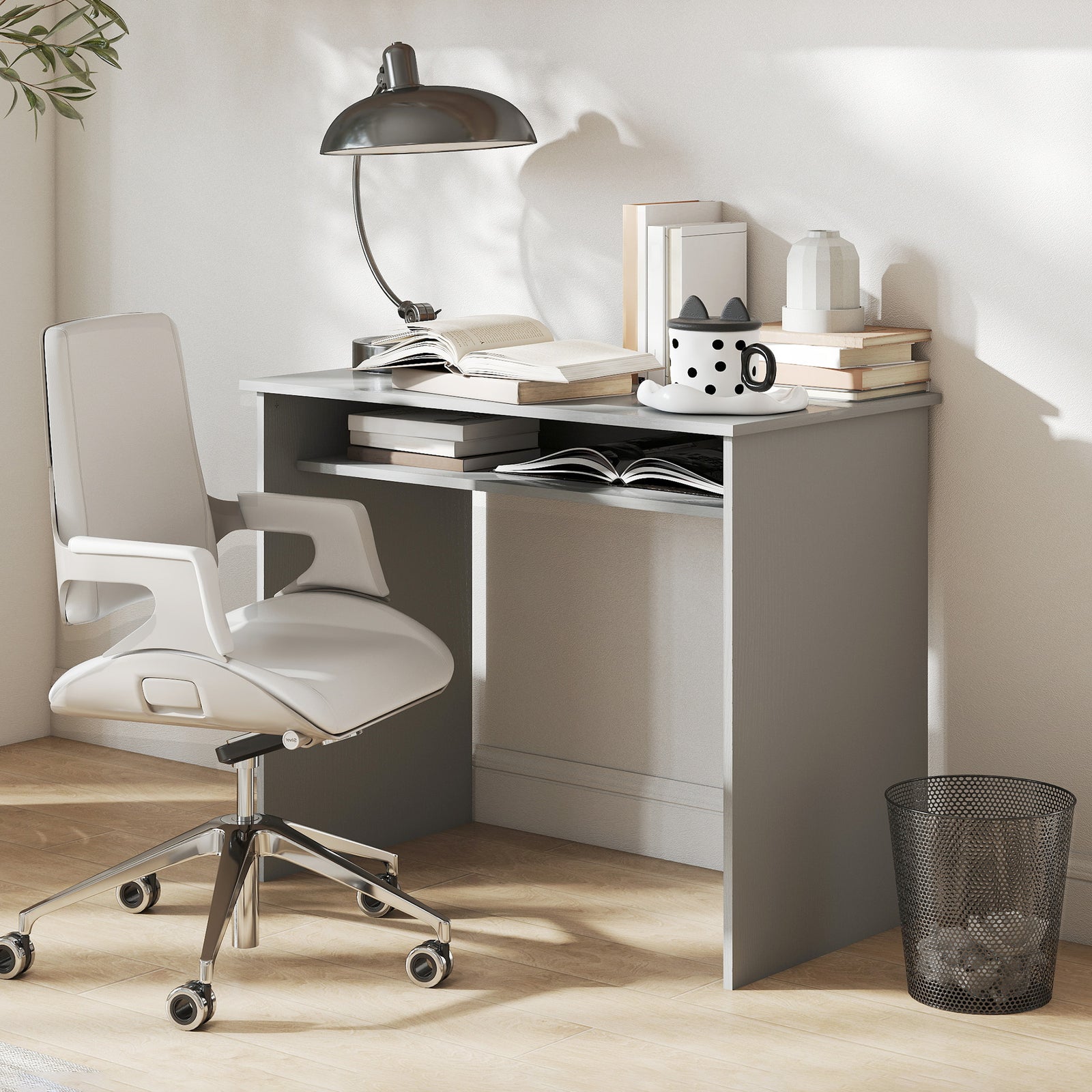 Computer Desk Writing Table Study Workstation Storage | Grey