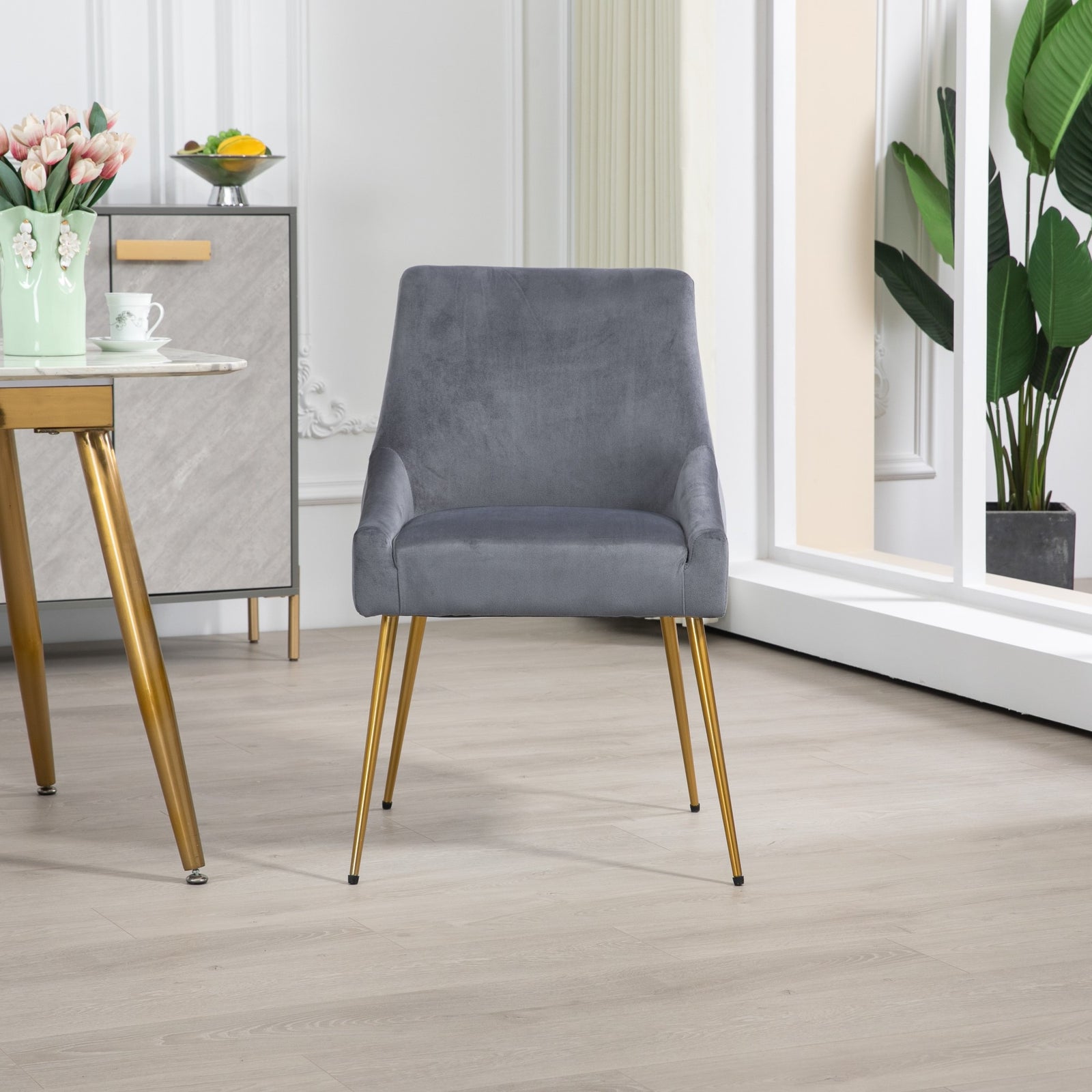 Set Of 2 Lograto Velvet Dining Chairs