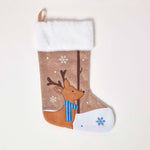 HOMESCAPES Reindeer Christmas Stocking