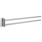Polished Chrome Wall Mounted Double Swing Arm Towel Rail | Polished Chrome