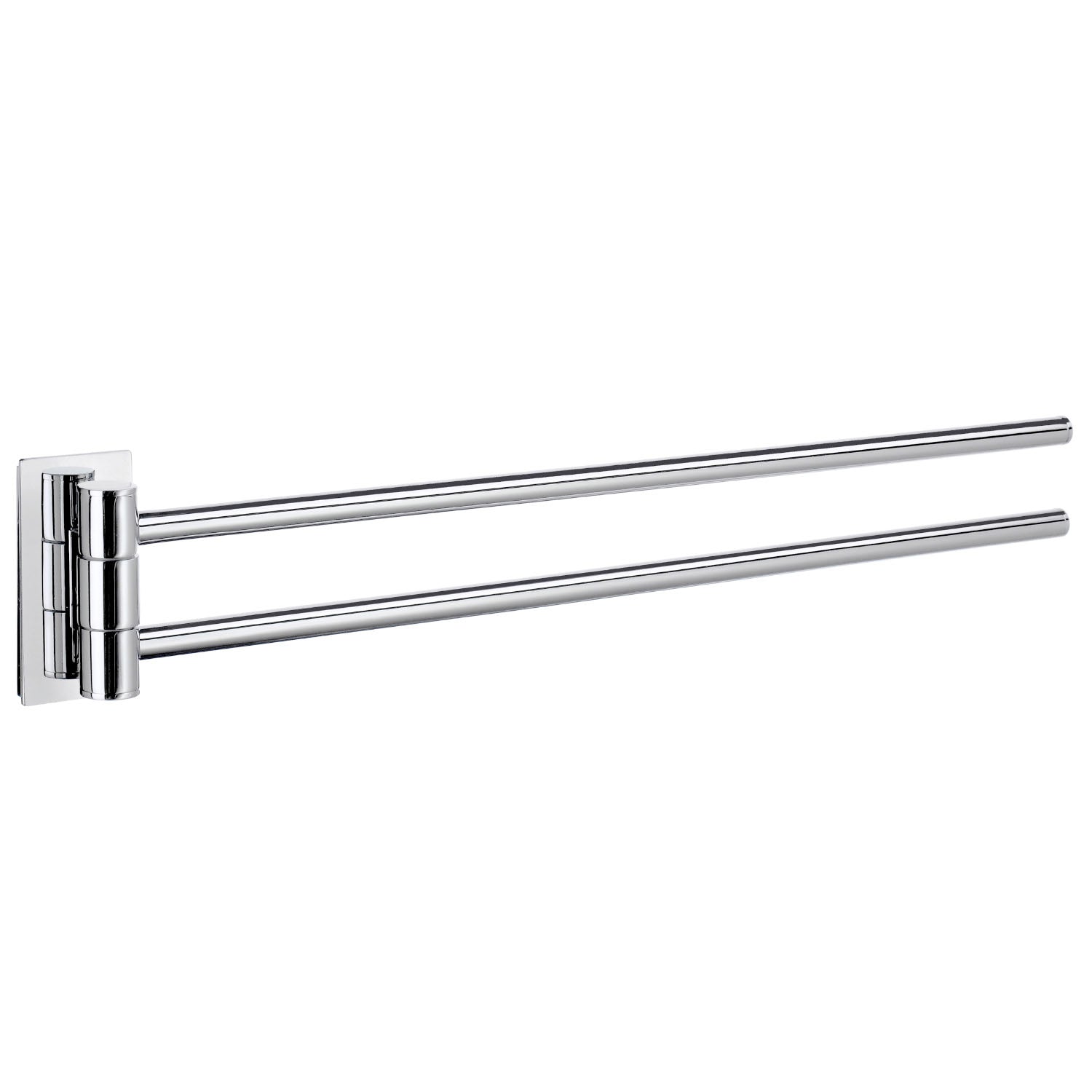 Polished Chrome Wall Mounted Double Swing Arm Towel Rail | Polished Chrome