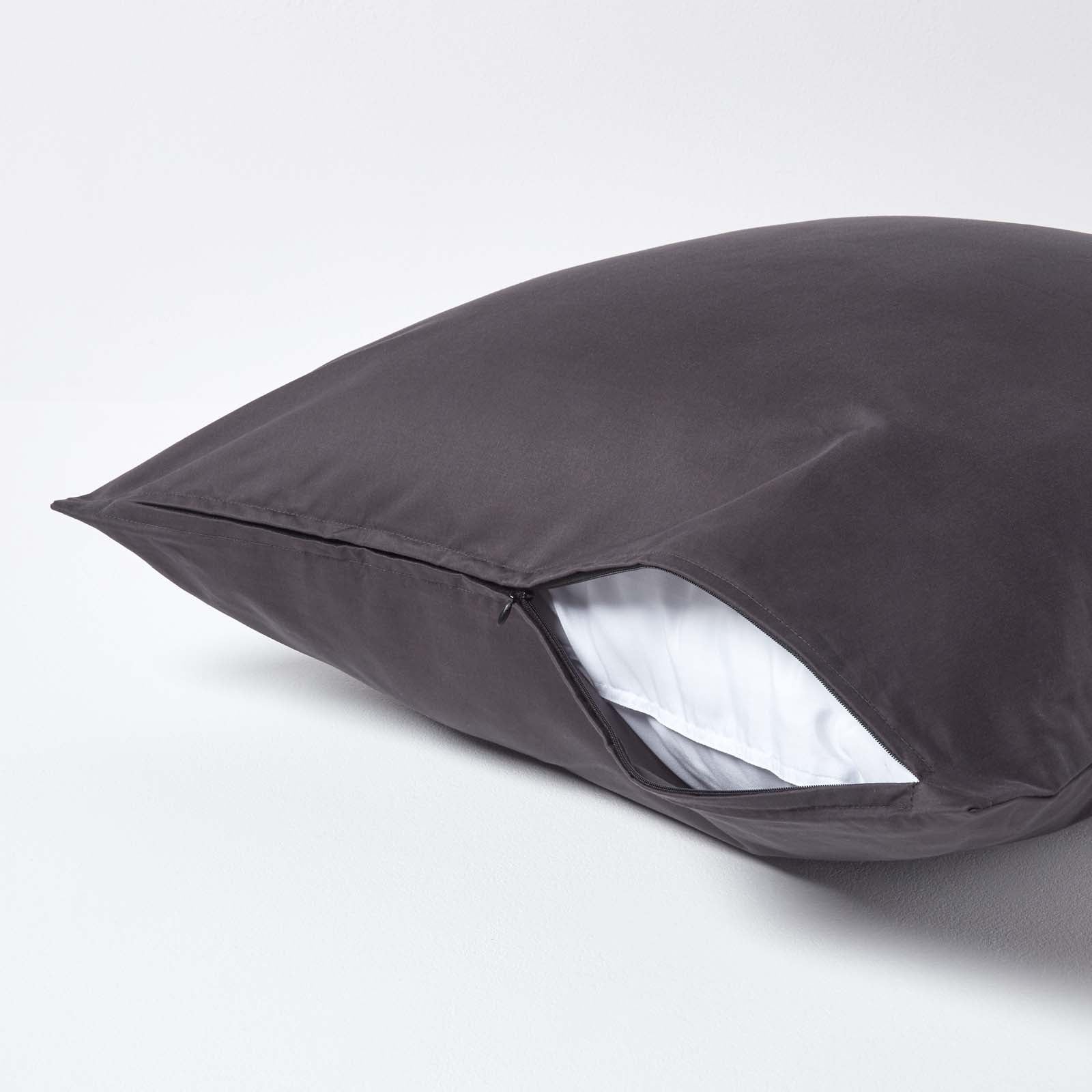 European Size Egyptian Cotton Pillowcase 1000 Tc | 60cm x 60cm | Charcoal Grey