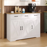 3-door Wooden Sideboard With 3 Drawers