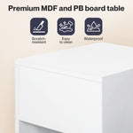 Bedside Table Cabinet  Narrow Slim Side Cabinet White Drawer Open Shelf | White