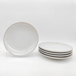Reactive Cream Glaze Dinnerware Dessert Plate Set 20.5cm | Set of 4 | Cream