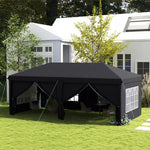 3 X 6 M Pop Up Gazebo With Sides And Windows | Gray