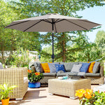 3m Patio Umbrella With Tilt And Crank | Gray