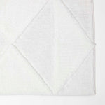 Tufted Geometric Design Bath Mat | 50 x 80cm | White