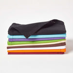 Plain Cotton Fabric 4 Napkins Set | 45cm x 45cm | Orange