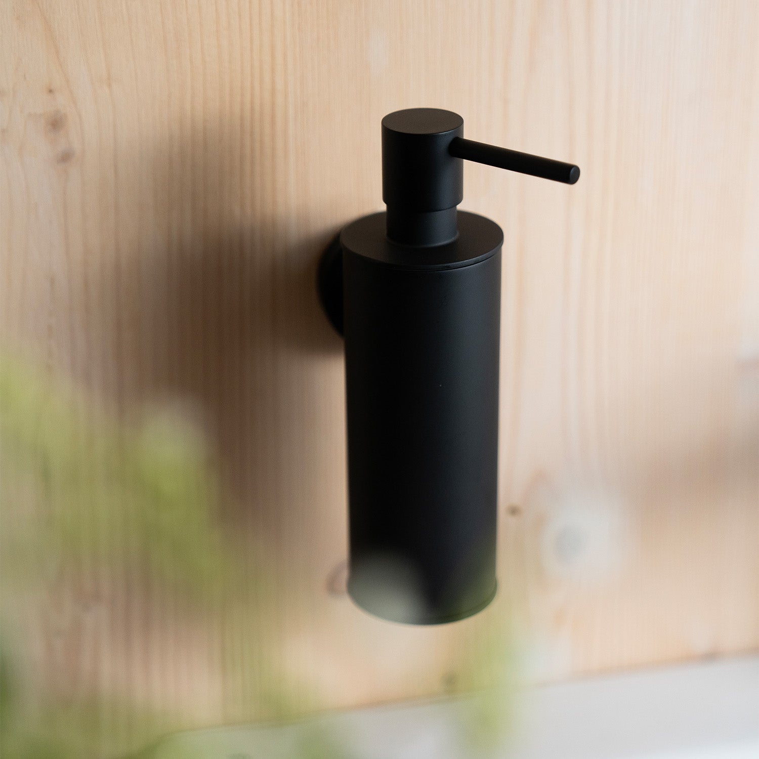 Wall Mounted 150ml Soap Dispenser With Square Back Plate | Black