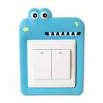 Novelty Electrical Outlet Waterproof Switch Cover Sticker, Blue Shark
