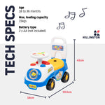 Baby Ride On Push Along Car With Steering Wheel And Horn | Blue