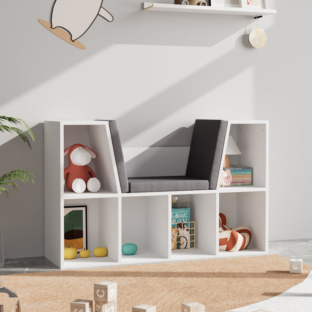 Cozy Kids Bookcase With Reading Seat