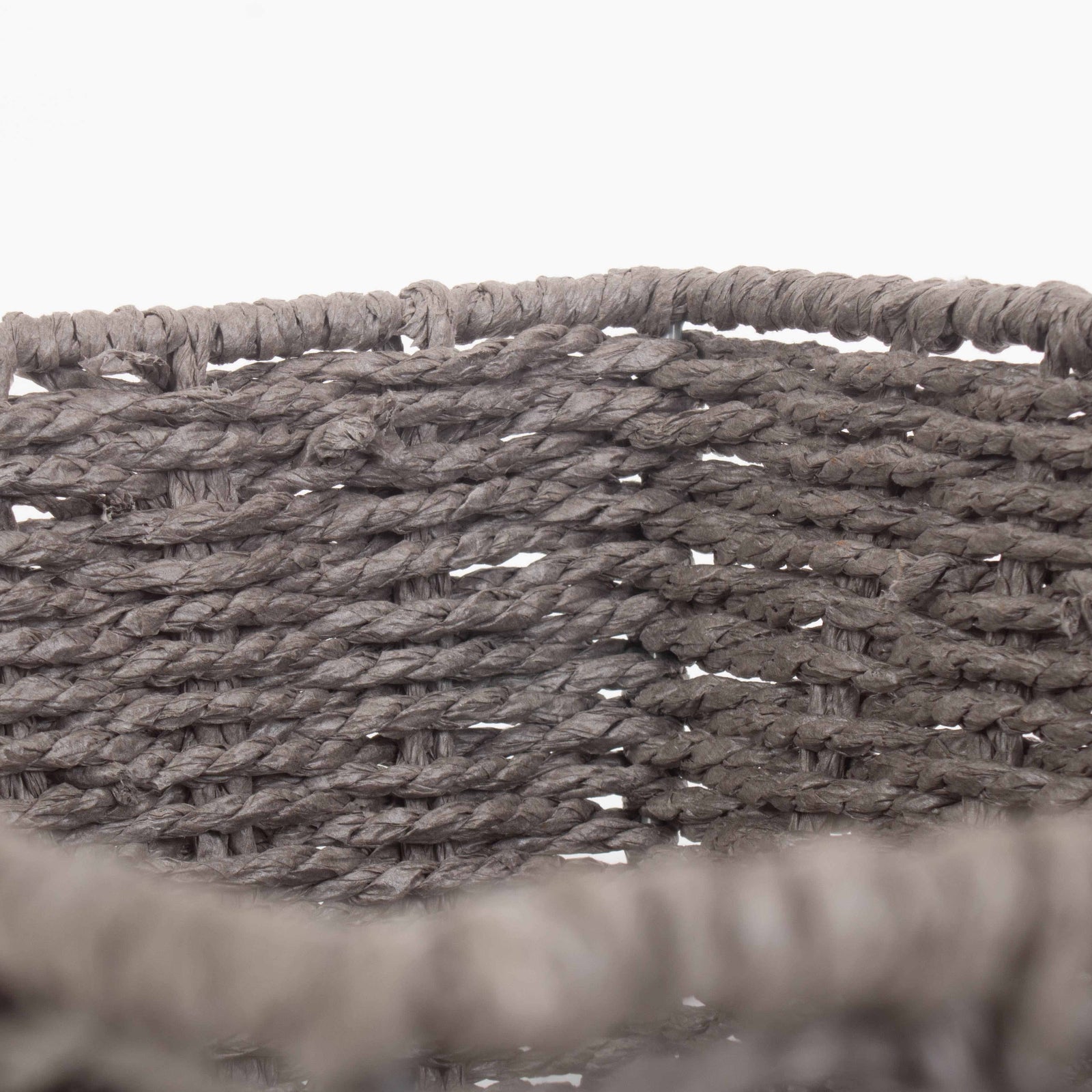 Grey Paper Rope Tray | Large | Gray