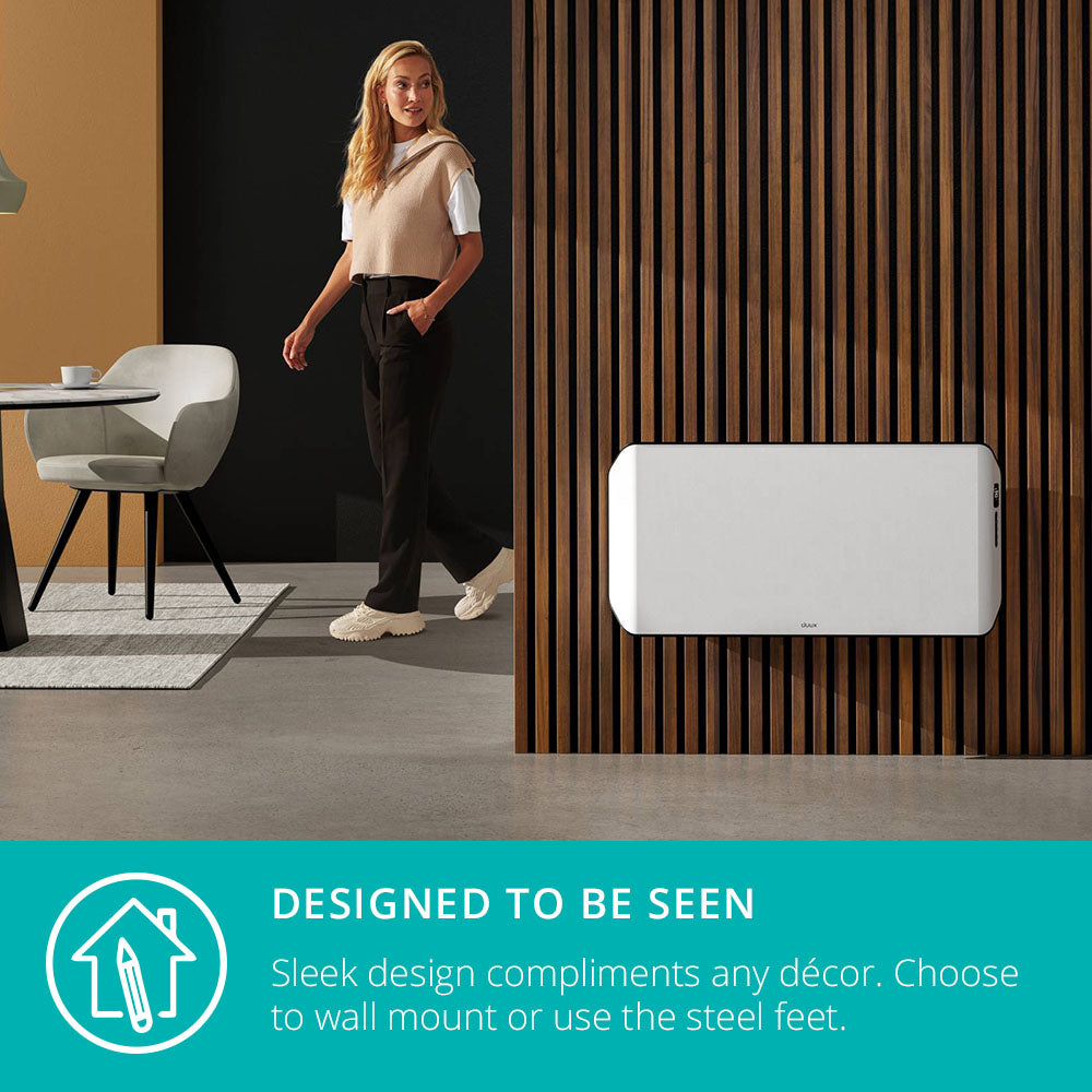 Edge 1000 Smart Convector Heater, 1000w Heating Power, Rooms Up To 15m2 - White