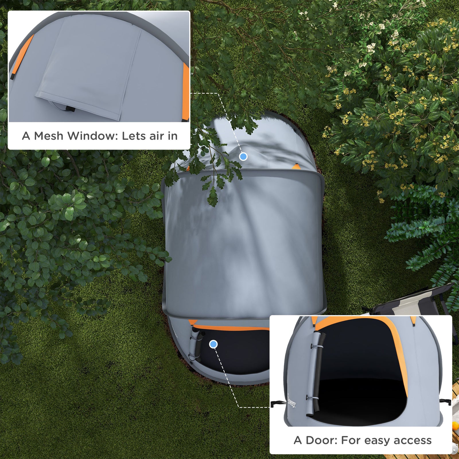 Pop Up 2 Man Tent, 2000mm Waterproof Camping Tent With Bag | Multi Colour