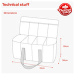 Red Decoration Storage Bag Spacious Organiser With Dividers