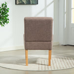 Selina Fabric Armless Accent Chair | Dark Brown