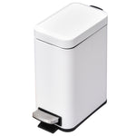 5l Steel Waste Trash Can Pedal Rubbish Garbage Storage | One Size | White