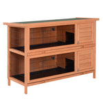 54 Inch Large Rabbit Hutch Guinea Pig Hutches With Sliding Trays Outdoor
