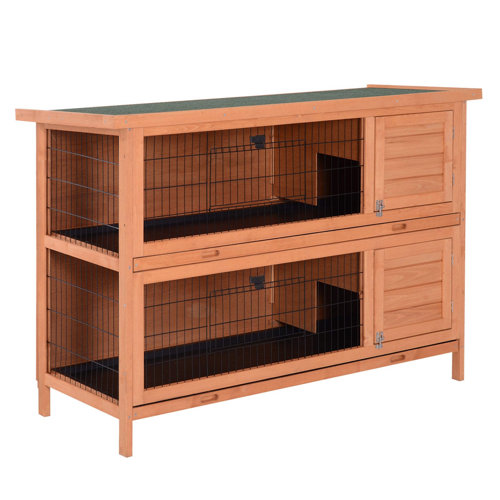54 Inch Large Rabbit Hutch Guinea Pig Hutches With Sliding Trays Outdoor
