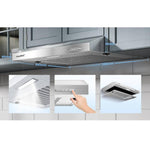 60cm Stainless Steel Under Cabinet Mount Range Hood With 3-speed Modes