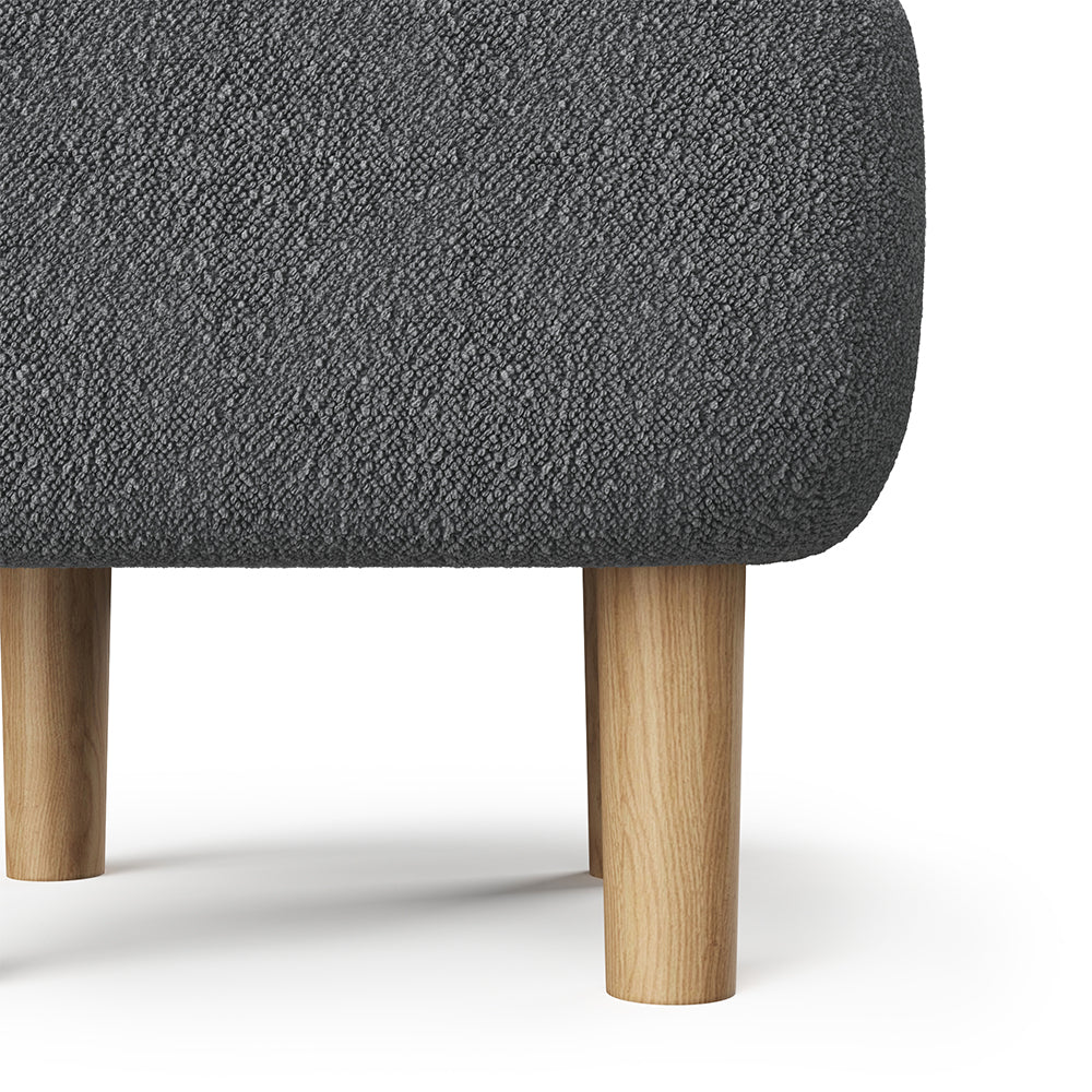 Footstool Pouffe Stool With Wooden Legs