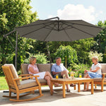 3 M Garden Cantilever Parasol With Cover, Rotation | Grey