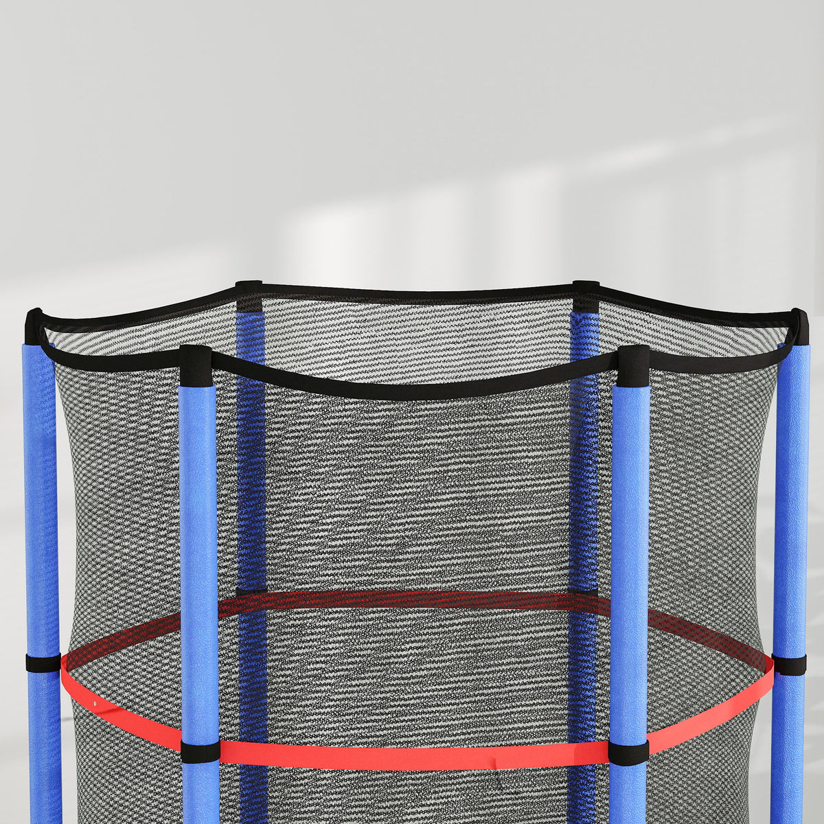 Kids Trampoline W/ Enclosure Net, Steel Frame, For Ages 3-6 Years | Blue & Yellow