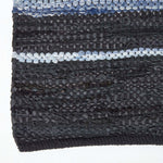 Texas Leather & Denim Woven Striped Blue Rug | 120cm x 180cm | Blue