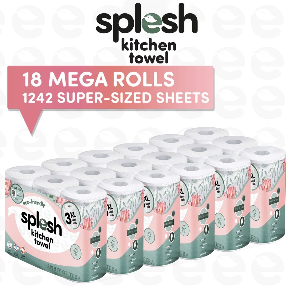 Kitchen Towel Rolls, Spirits Of Terra – 3-ply Ultra Absorbent Xl | Set of 36 | White