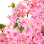 130cm Tall Artificial Pink Cherry Blossom Tree In Pot For Decoration
