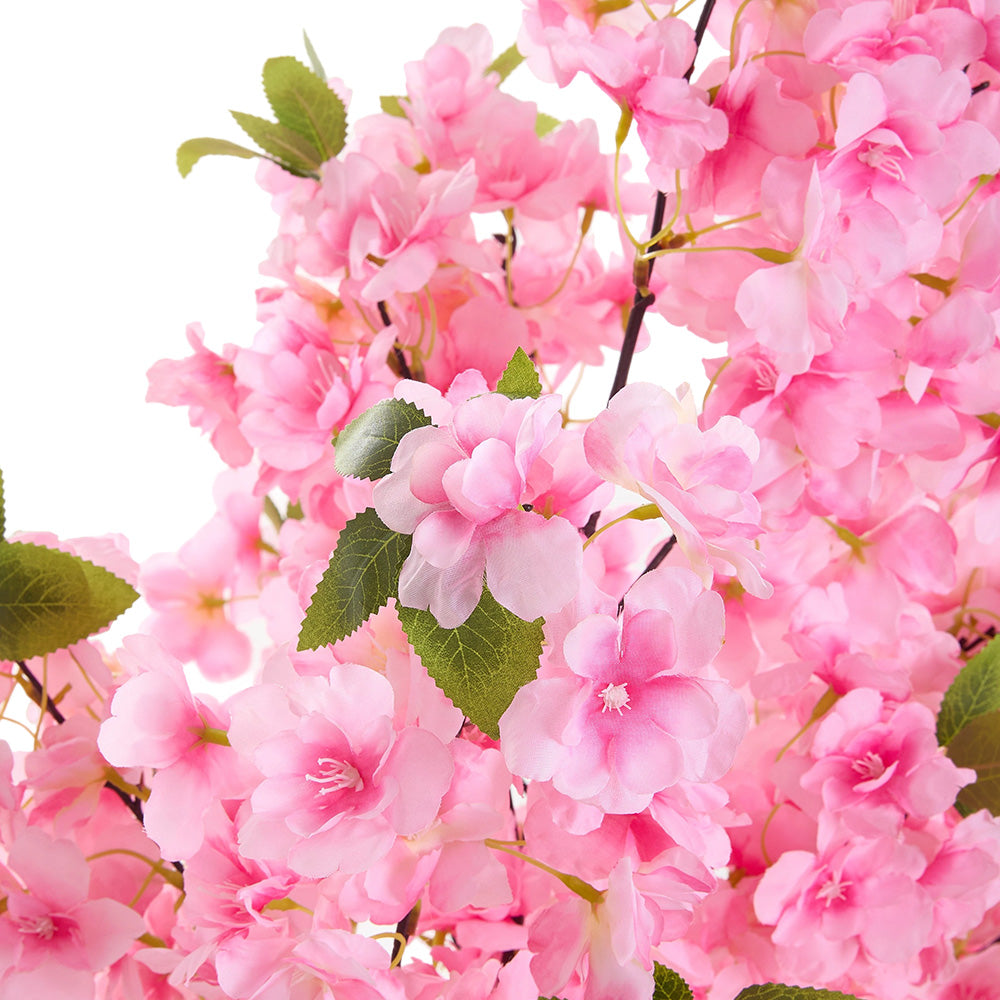 130cm Tall Artificial Pink Cherry Blossom Tree In Pot For Decoration