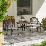 Outsunny Light Grey Square Chair Cushions