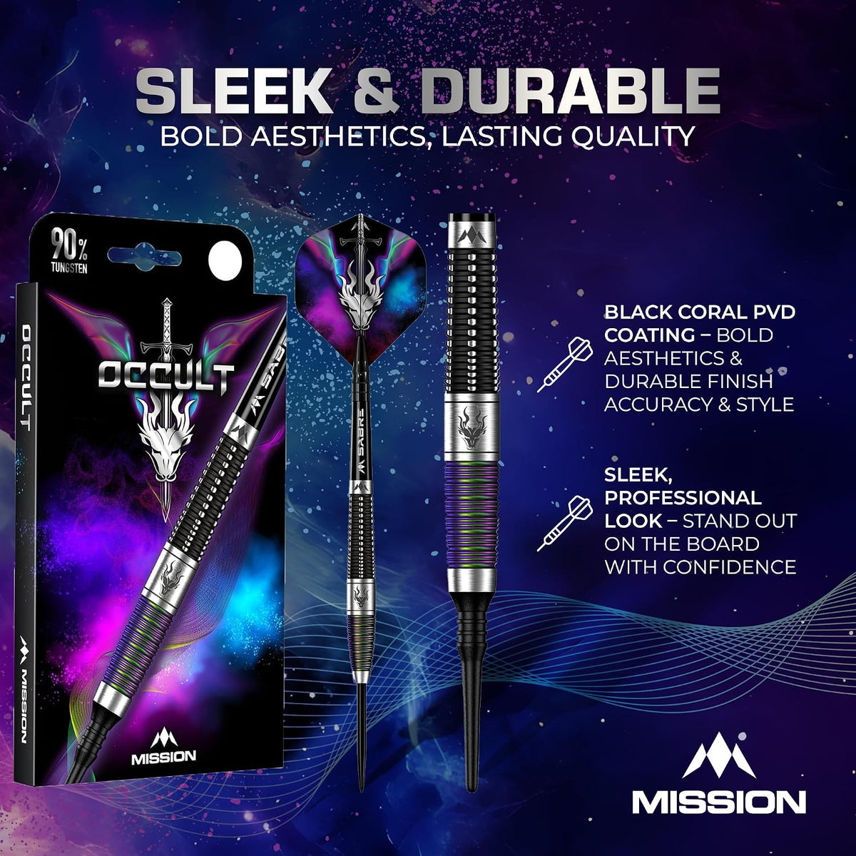 Occult Darts - Steel Tip - 90% | 23g | Multi