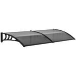 Door Canopy, Outdoor Rain Shelter, 196 X 75cm | Black