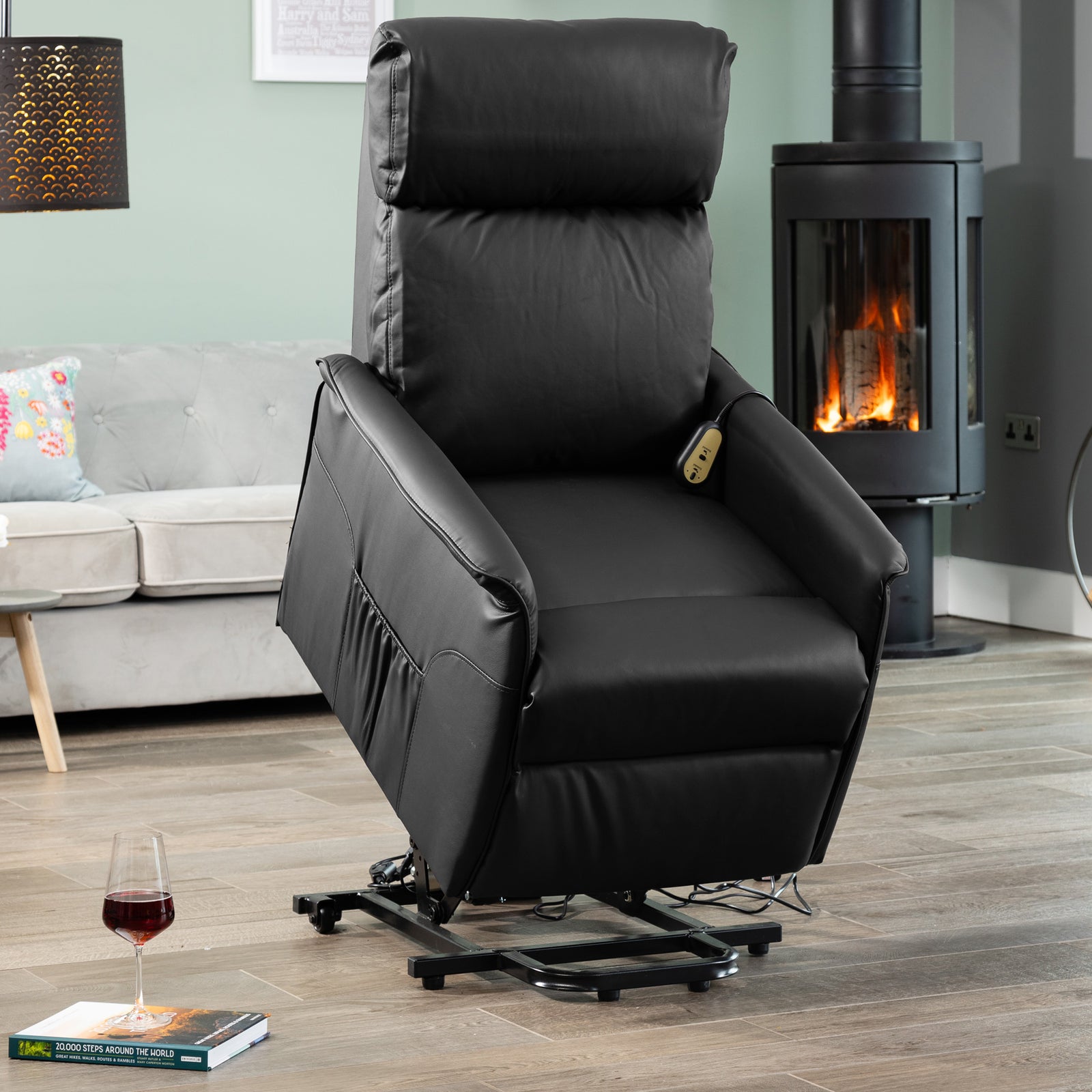Townsend Electric Lift Assist Rise And Recline Chair | Black